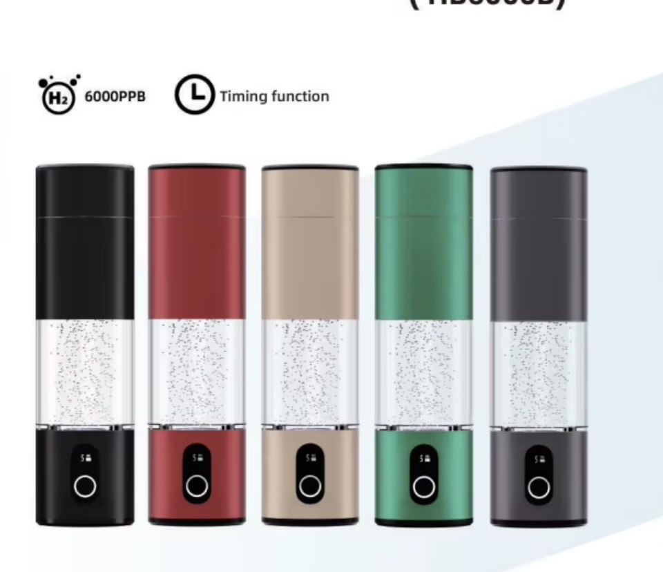 BidoH2, Hydrogenated Water Bottle, Generating Hydrogen as Anti-oxidant in water, Can be also connected to plastic bottled water